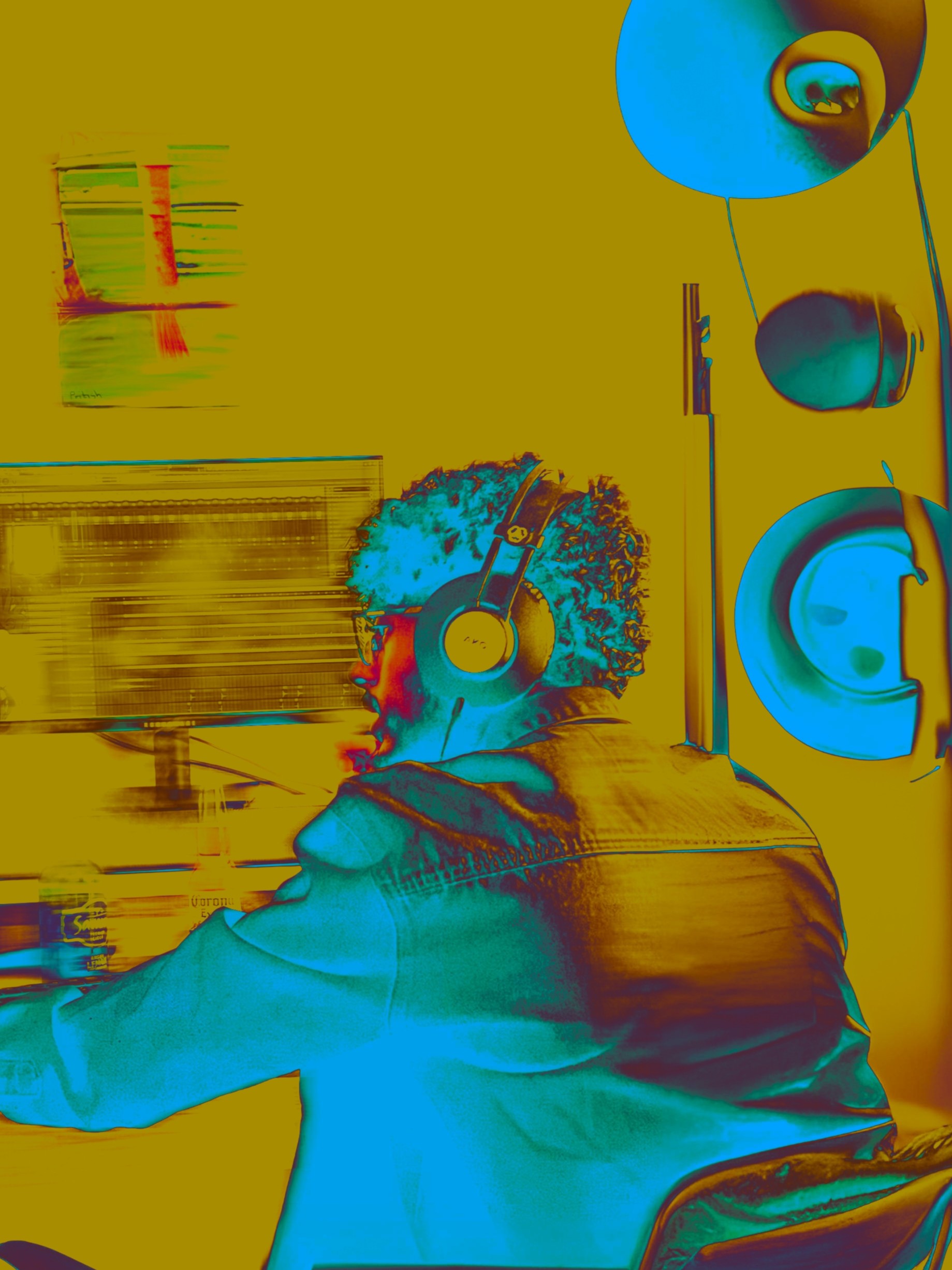 Pritish S in the studio